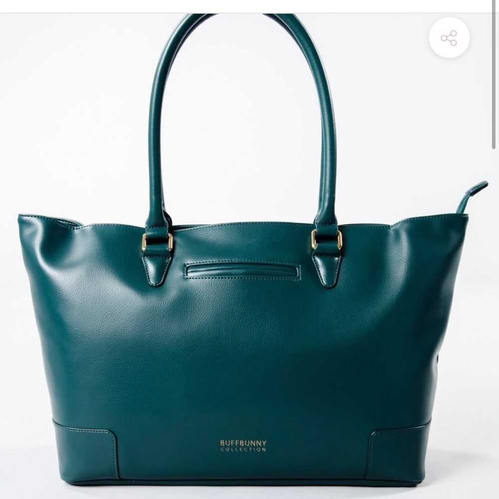 BUFF BUNNY Game Changer Teal Luxor Bag Tote Vegan Leather